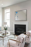 Art Deco overmantle mirror "Beatrix 24x36" above fireplace