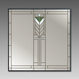 Square mirror inspired by Frank Lloyd Wright Tree of Life stained glass