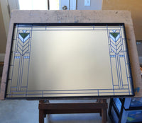 Overmantle mirror Craftsman style on drafting table