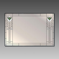 Craftsman style fireplace mirror "Francesco 24x36," bathroom mirror by Primi Mosaics