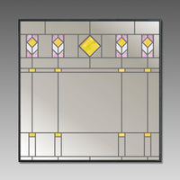 Small decorative wall mirror "Marietta 24x24," yellow square mirror by Primi Mosaics
